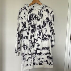 Tie-Dye Hooded Sweatshirt Dress Sz XL